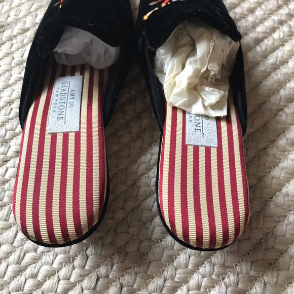 Amy Jo Gladstone Black Velvet Mules Sz 5 - Picture 10 of 10